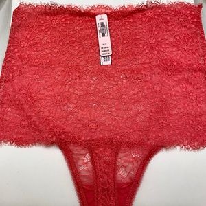 NWT Victoria's Secret Daisy Lace High Rise Thong Panties Size Small